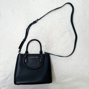 Michael Kors Black Leather Crossbody Purse